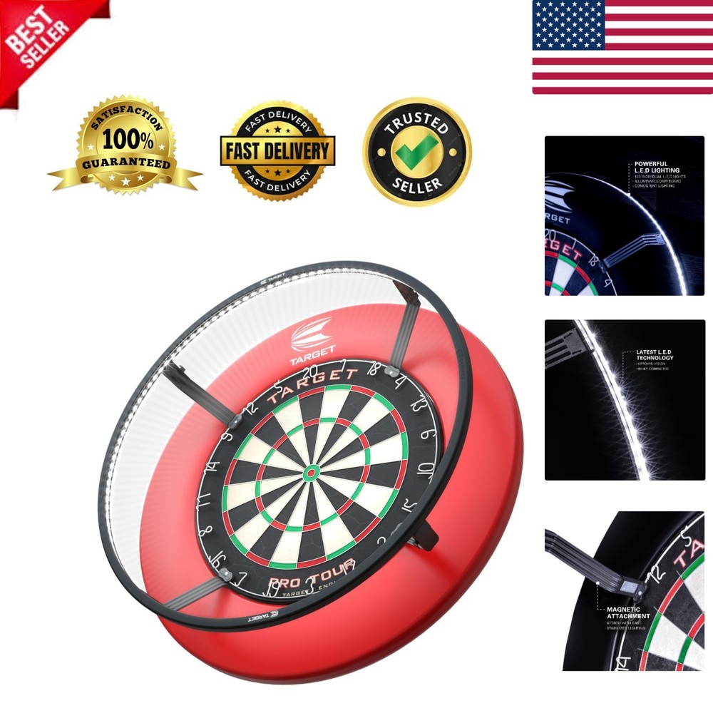 Professional Dartboard Lighting with LED Ring - Compatible with All Boards