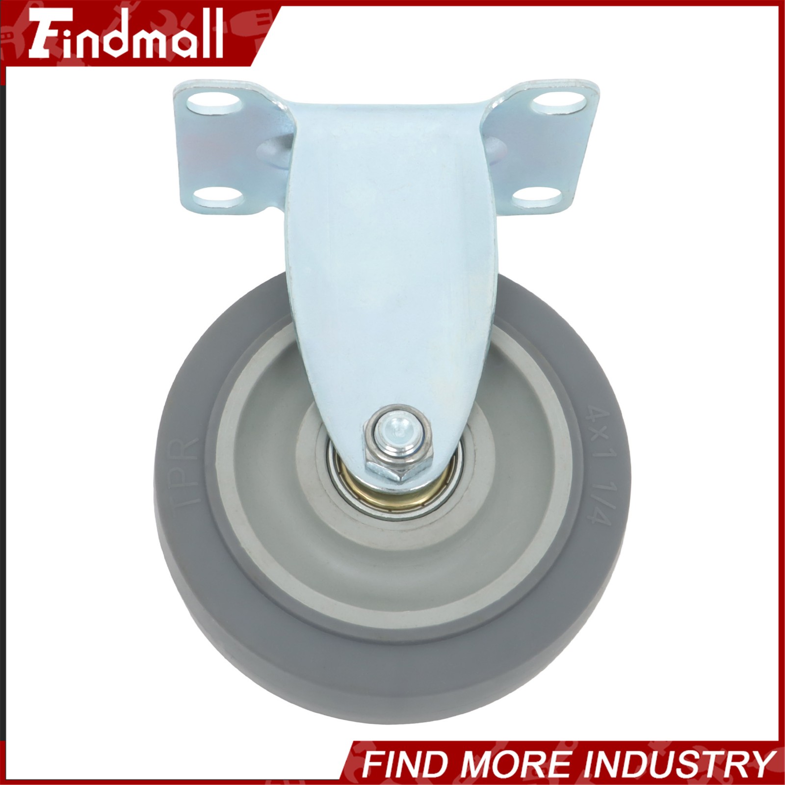 Findmall 4 Pcs 4" Swivel Caster Wheels (Two Straight, Two Diagonal Belt Brakes)