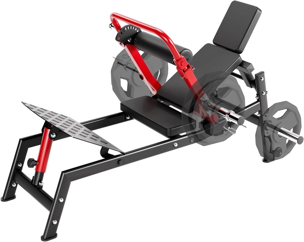 Hip Thrust Machine 900 LBS Plate-Loaded Glute Bridge Machine W Weight Holder