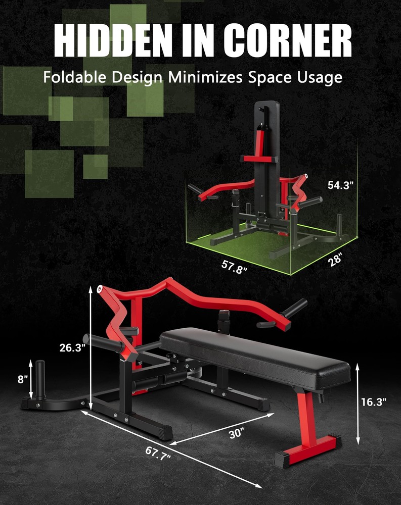 Chest Press Machine, 1250Lbs Multi-Functional Adjustable Bench Press Machine New