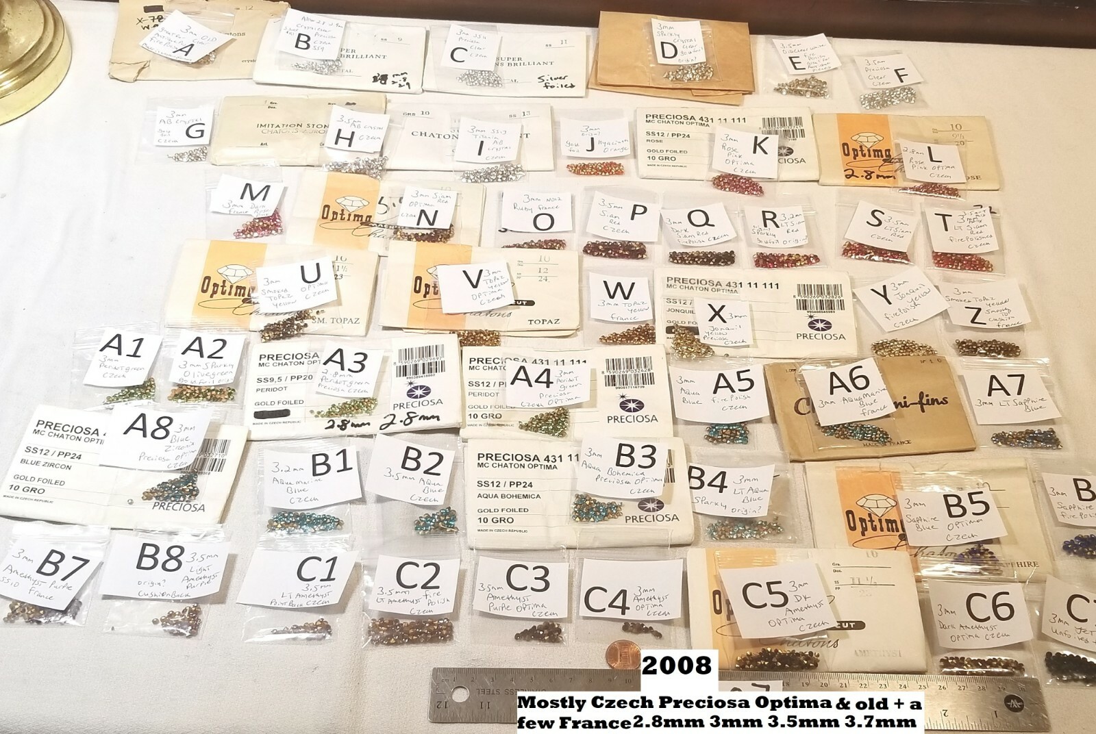 Vtg Crystal 3mm 3.5mm Sparkly & Old Rhinestone Czech France Jewelry Craft Repair