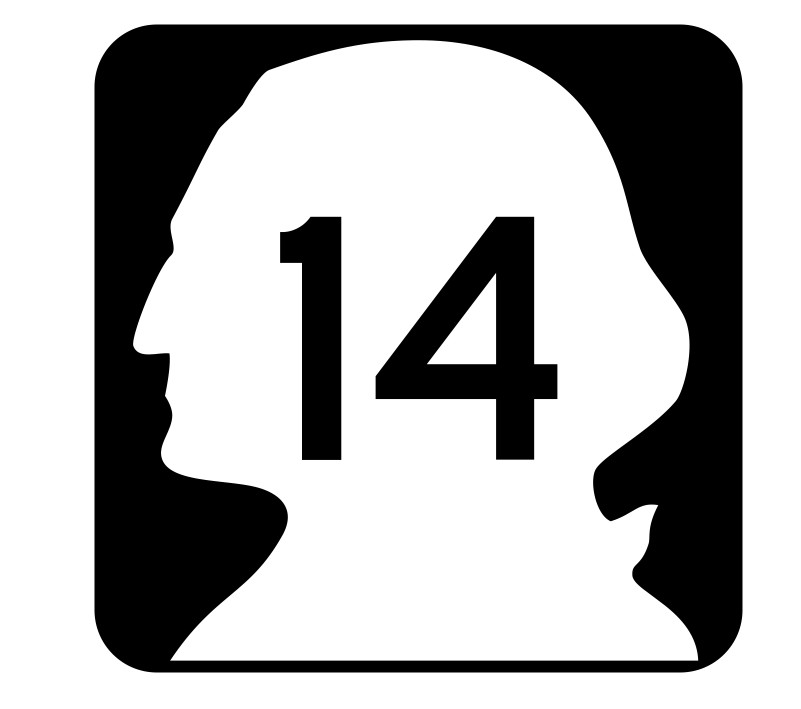 Washington State Route 14 Sticker Decal