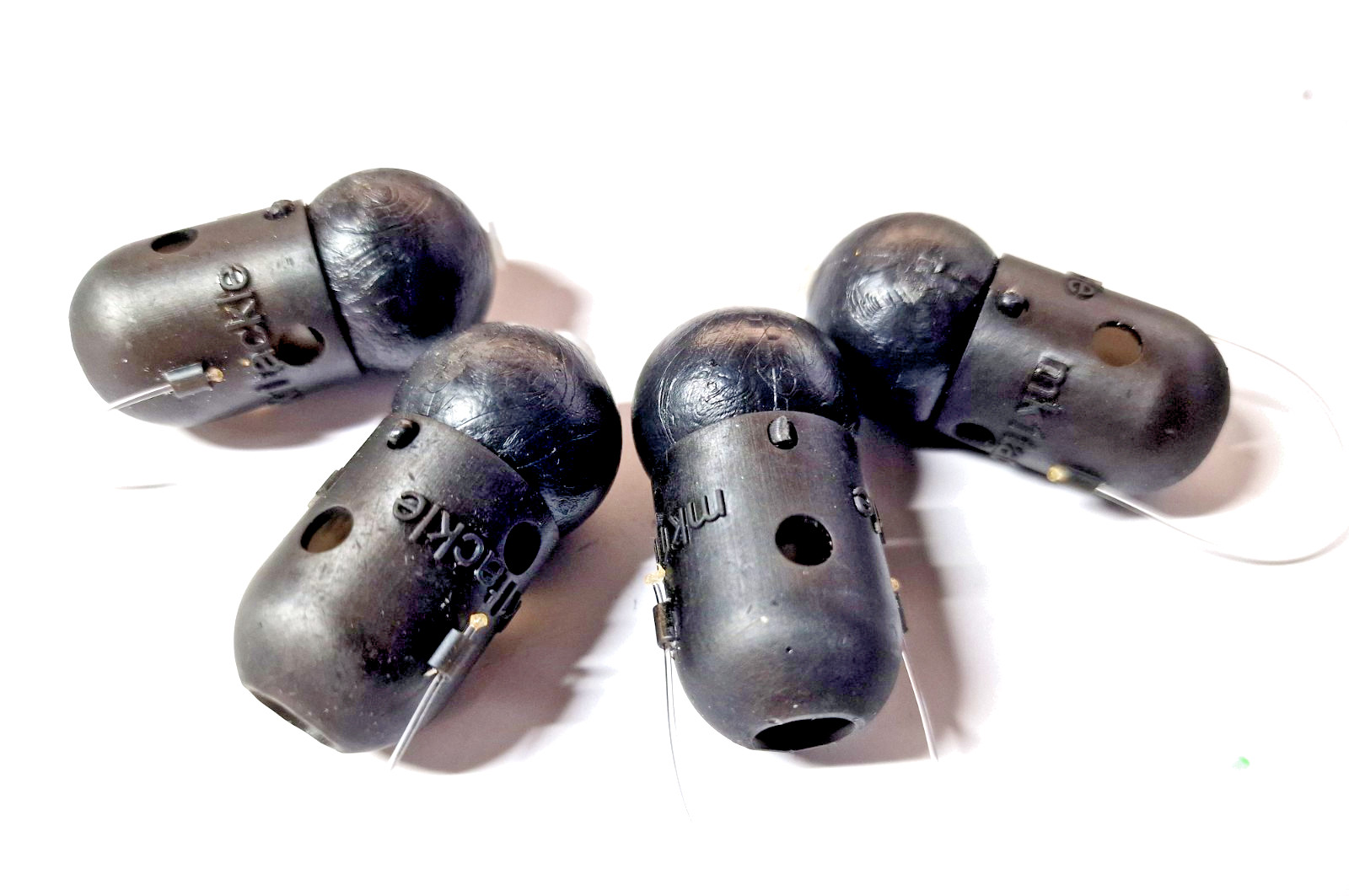 4 SLOW SINKING DEPTH CHARGE PELLET FEEDERS,BOMBS,MATCH,COMMERCIAL,FISHING