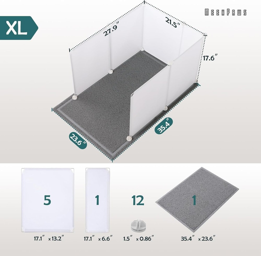 XL Cat Litter Box Enclosure Splash Guard Kit