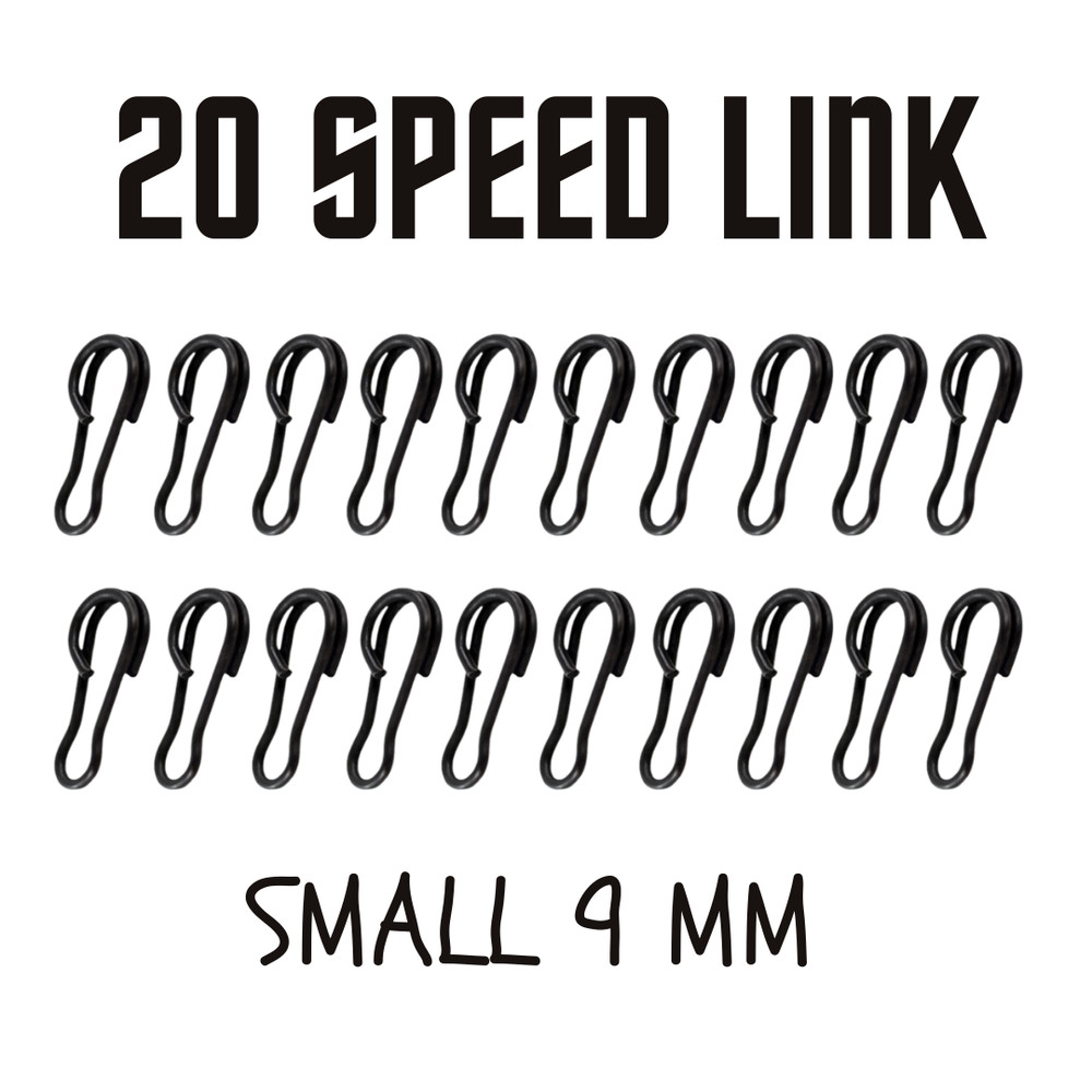 20 x Speed Link Swivels – Quick Change Carp Terminal Tackle – Small Size 9mm