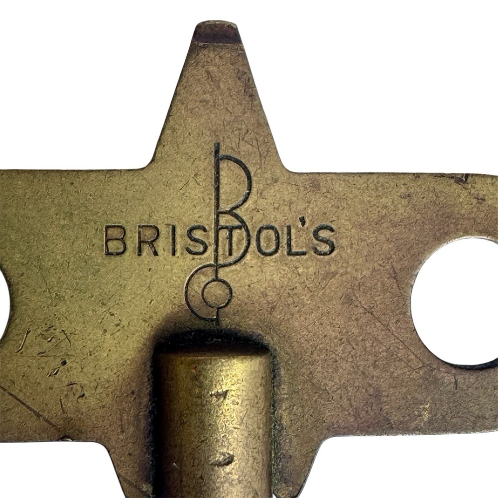 Bristols Clock Key Brass Vintage