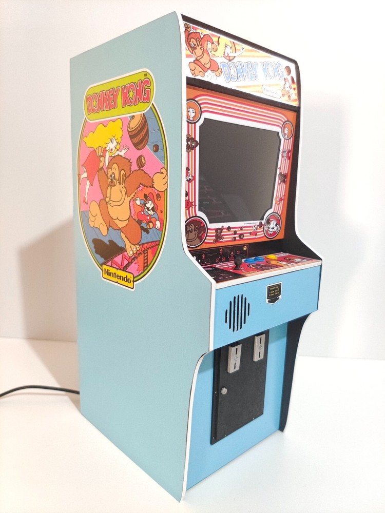 Donkey Kong trilogy 1/6 scale mini working arcade cabinet.