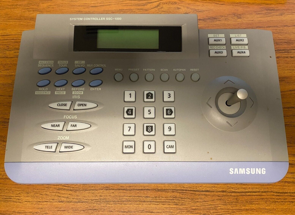 Samsung SSC-1000 PTZ System Controller Keyboard Joystick no Power Supply