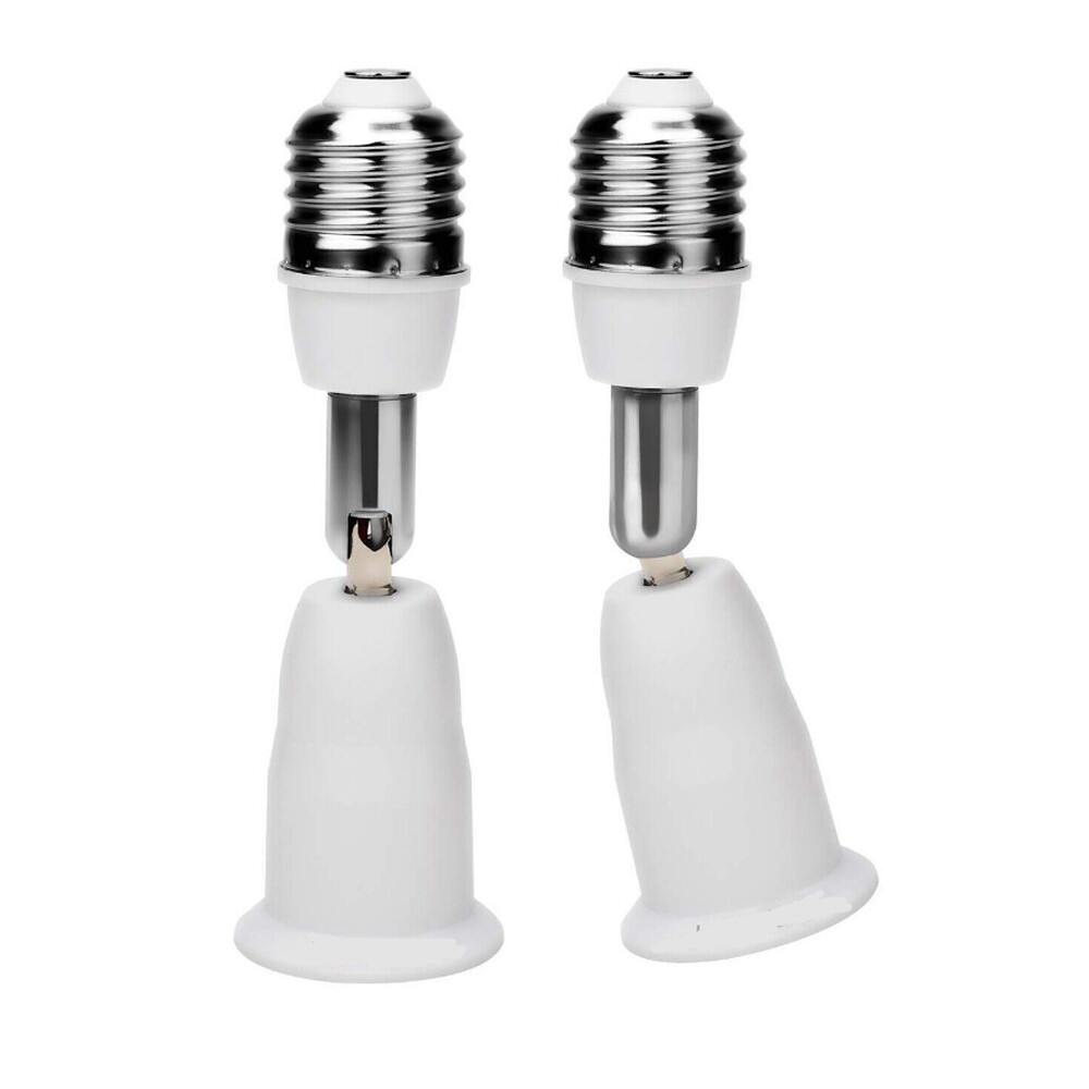 2 Pack E26/E27 Light Socket Extender 4.5 Inch Extension Adjustable Vertical 90°