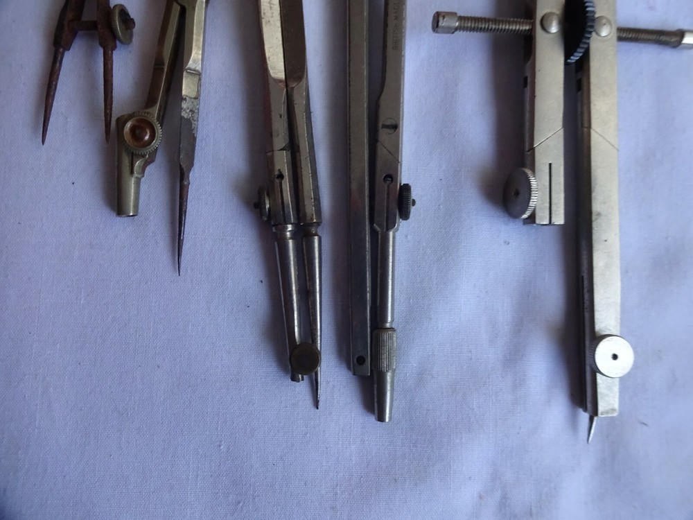 Vintage Drawing Surveying Instruments x 5