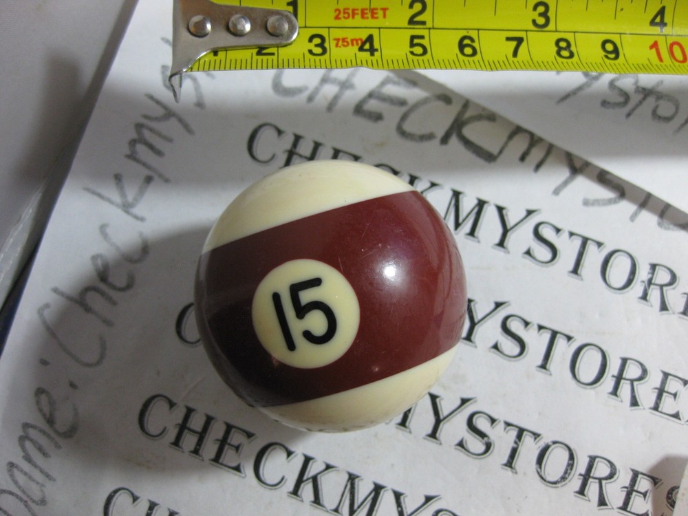 VINTAGE #15 BILLIARD BALL GENTLY USED