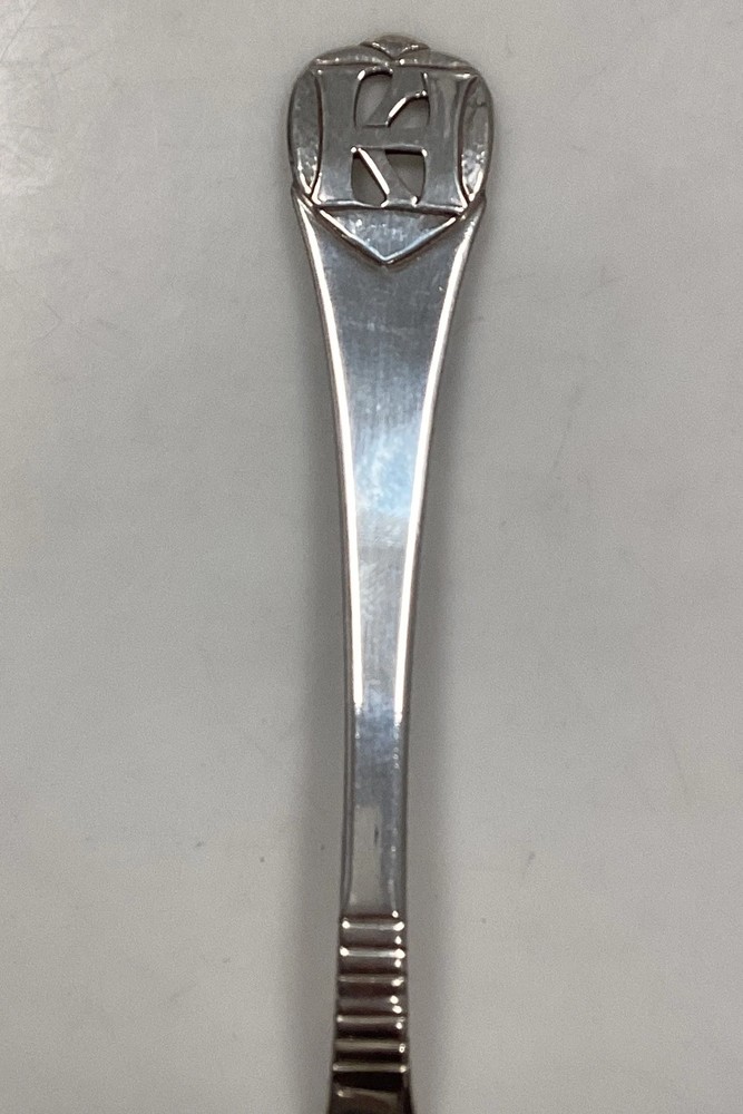 Holger Kyster Silver Serving Spoon with Monogram KH
