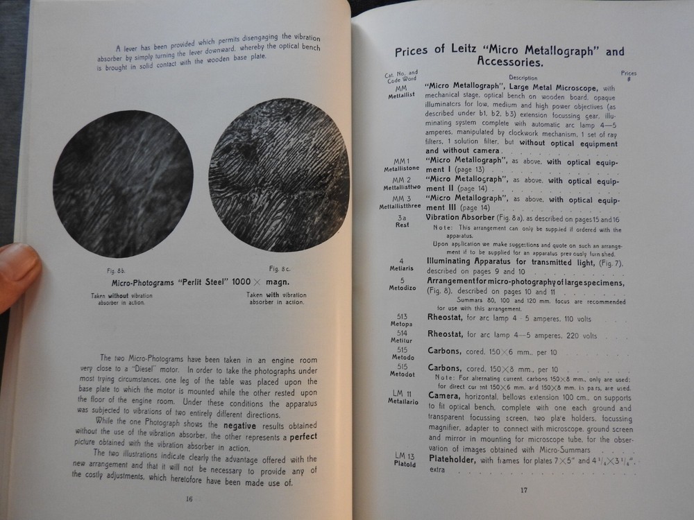 1925 E. Leitz Microscopes Accessory Apparatus Grinding Machines Catalog NEW YORK