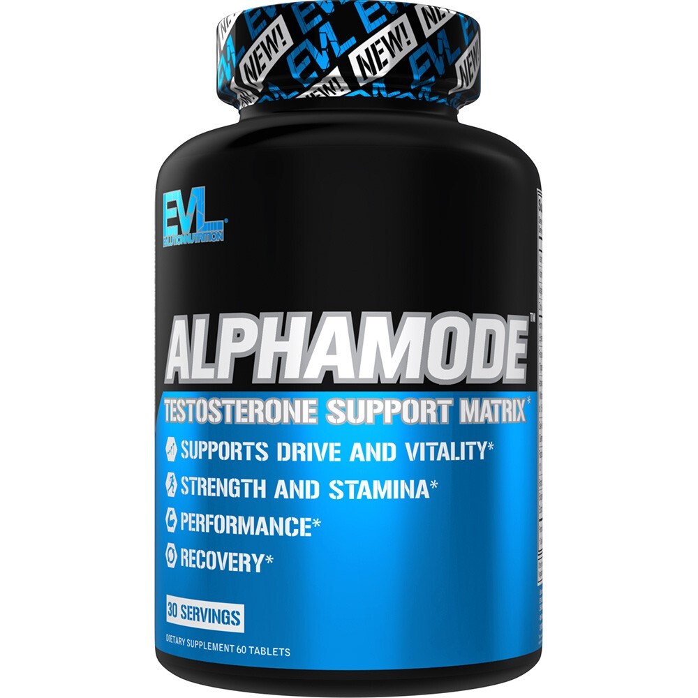 EVL AlphaMode 60ct | Testosterone Drive Vitality Stamina + Strength Boost Pills