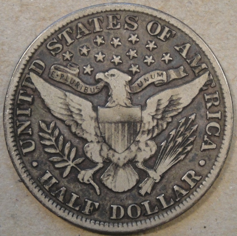 1901 Barber Half Dollar 50c VF As Pictured