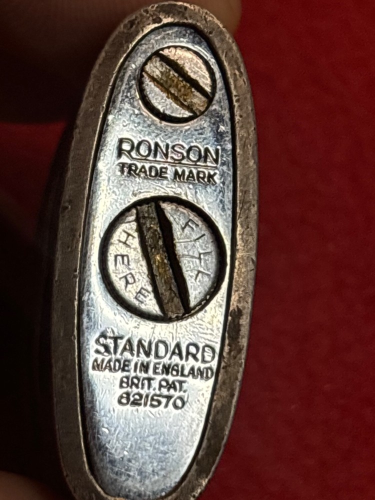 Vintage Ronson Automatic Lighter Hand Etched Design