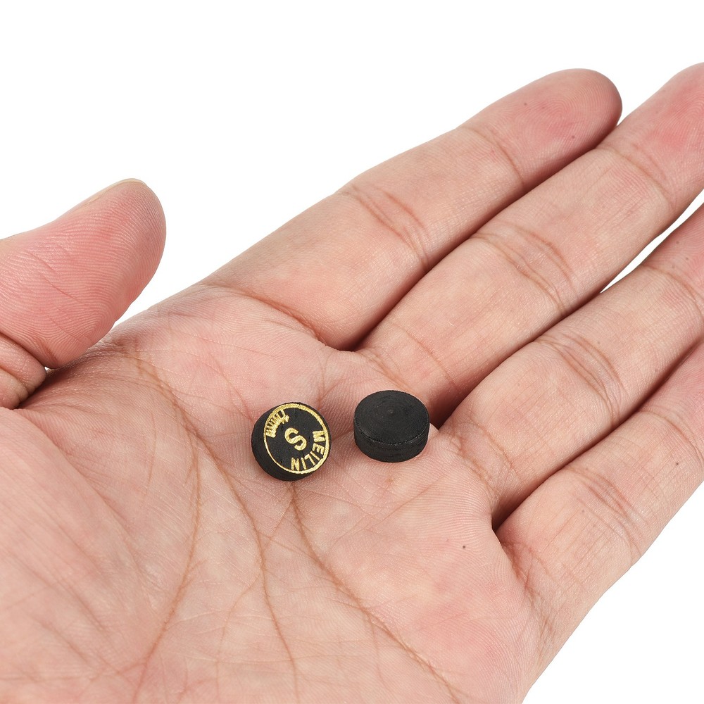 11mm Billiard Stick Tips, 2pcs Soft Multiple Layer Billiard Accessories, Black