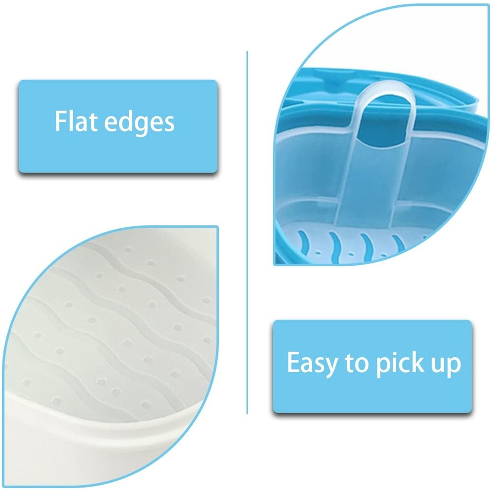 TAORANJU Denture Case, Denture Retainer Case Denture Cup with Strainer Basket...