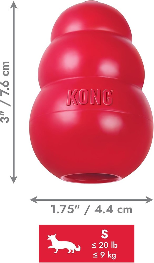 Stuffable Bouncing Durable Red Rubber Small Breed Dog Fetch Toy