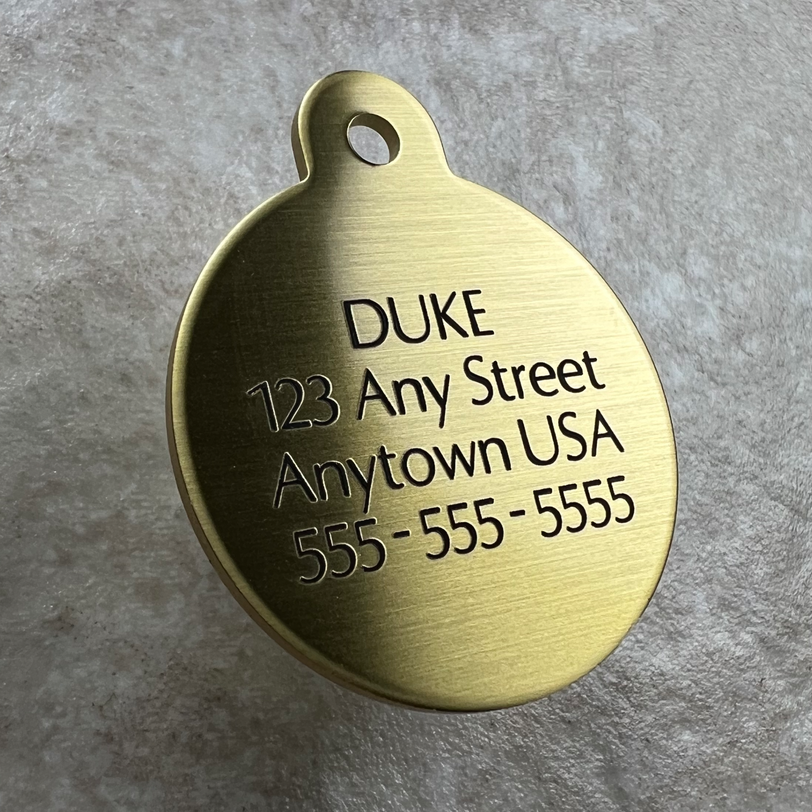 Custom Engraved Dog Tags Personalized Dog Collar Pet Tags Engraved BRUSHED BRASS