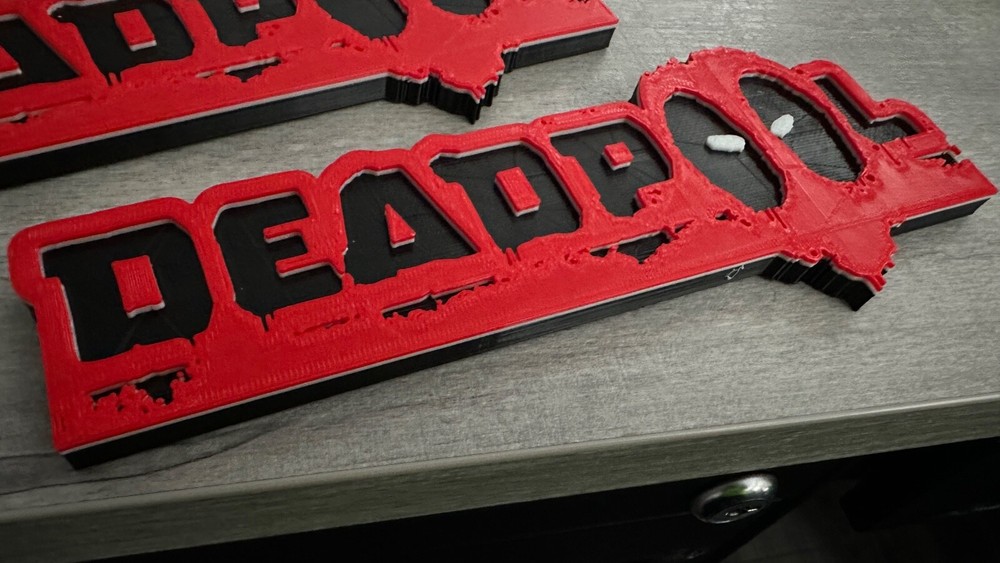 Deadpool PINBALL Mod BACK BOX HING MOD 3D LOGO( Sold as a PAIR)