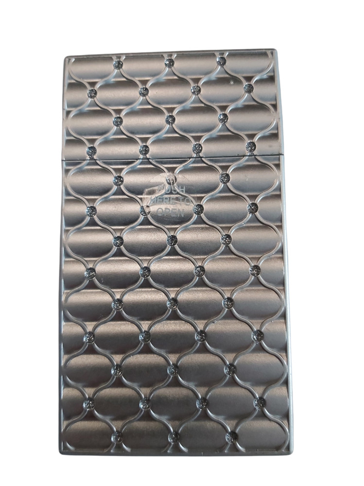 Eclipse Diamond Rhinestone Plastic Crushproof Cigarette Case, 2ct, 100s, 3117M20