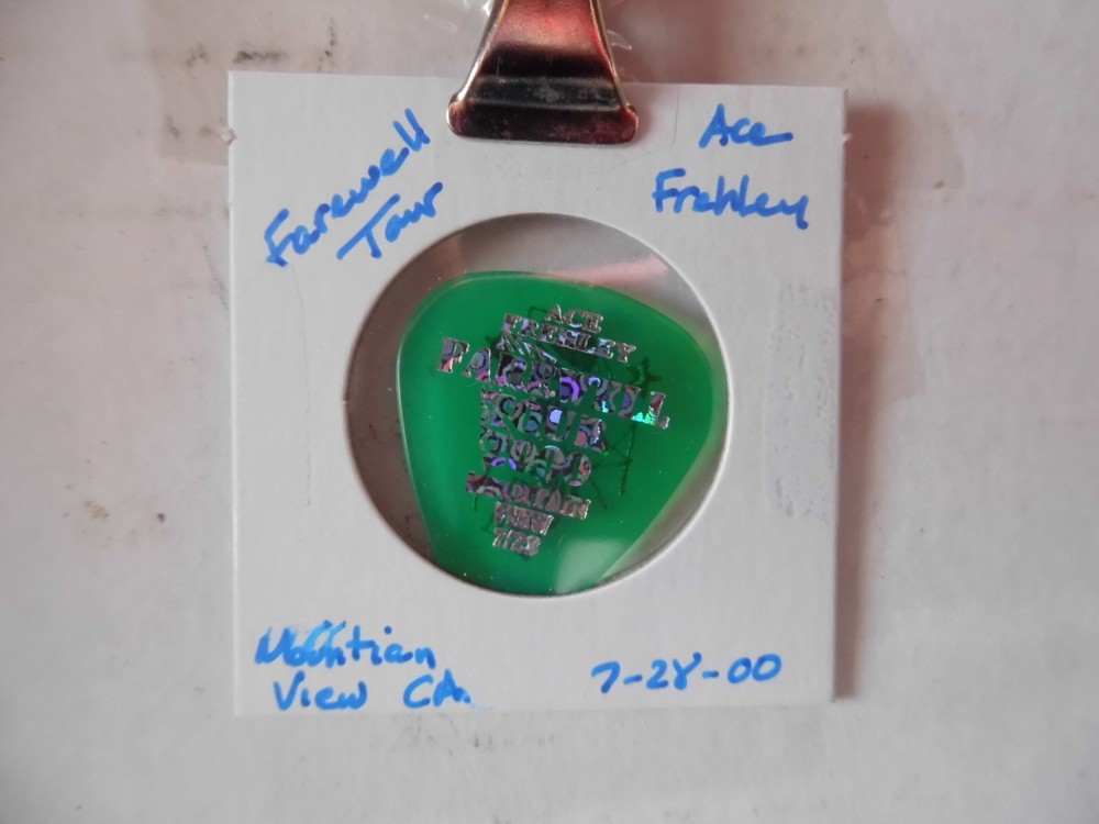 KISS "ACE FRAHLEY"~FAREWELL TOUR GUITAR PICK~7/28/00 (7/3)