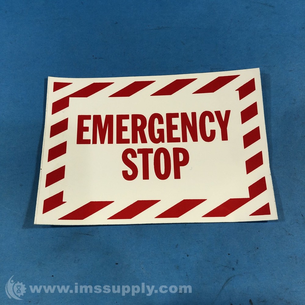 "EMERGENCY STOP" Label FNFP