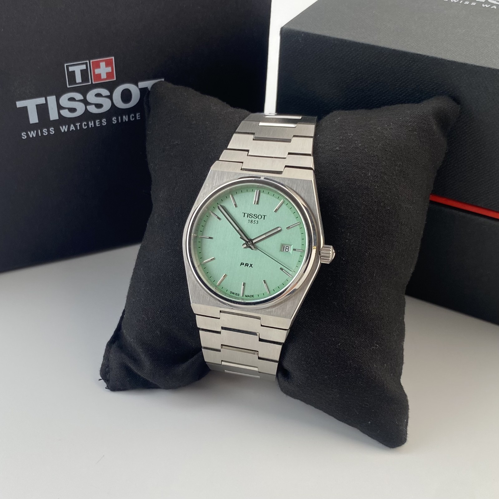 Tissot PRX 40mm Swiss Quartz Watch T137.410.11.091.01 Stainless Steel Green Dial
