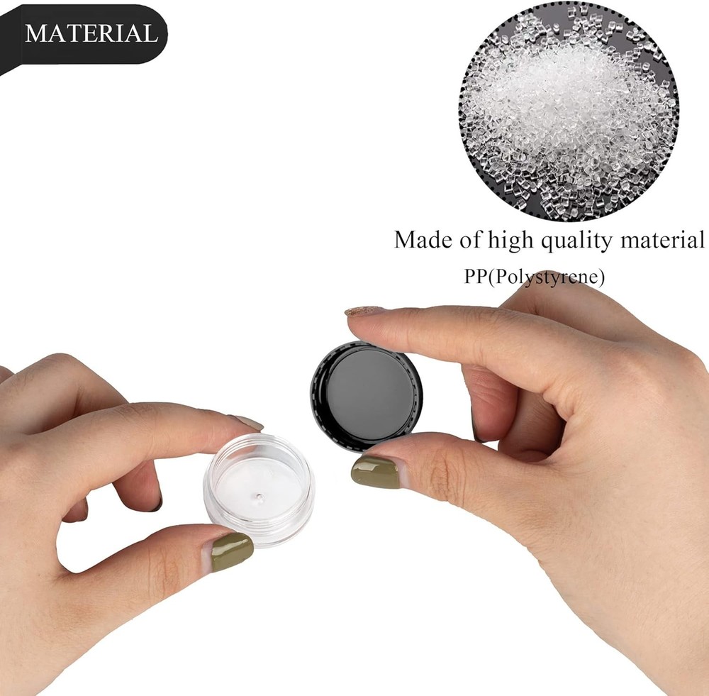 Mini Sample Containers with Lids, Empty Jars, 3 Gram, 50 Pack