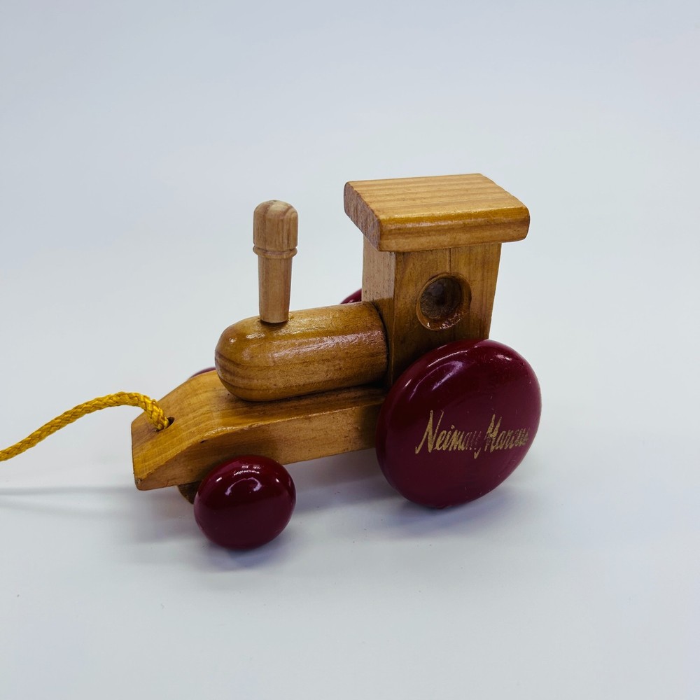 Neiman Marcus Wooden Train Engine Pull Toy
