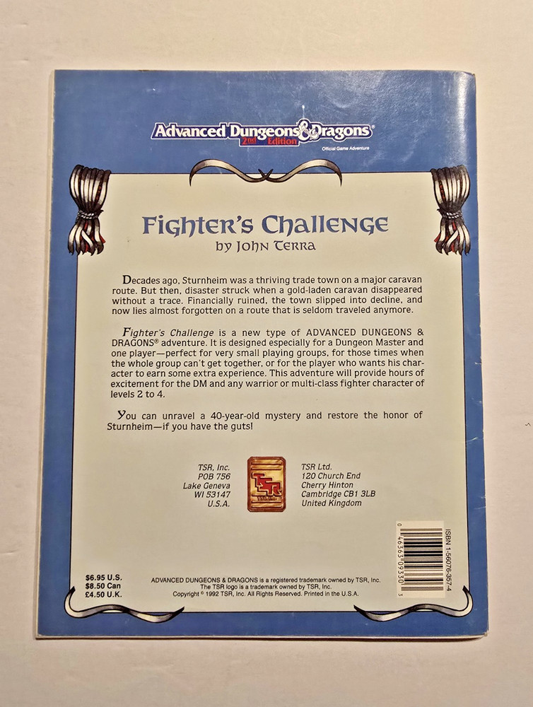 Advanced Dungeon & Dragons Fighter's Challenge Module HHQ1