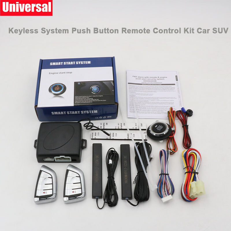 Car Keyless Entry Engine Start Alarm System Push Button Remote Starter US