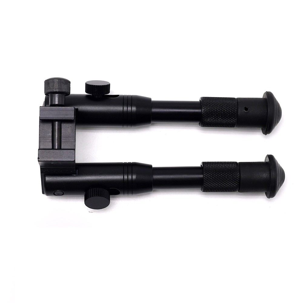 6'' Short Tactical Bipod Adjustable Spring Return 20mm Picatinny Mount Adapter