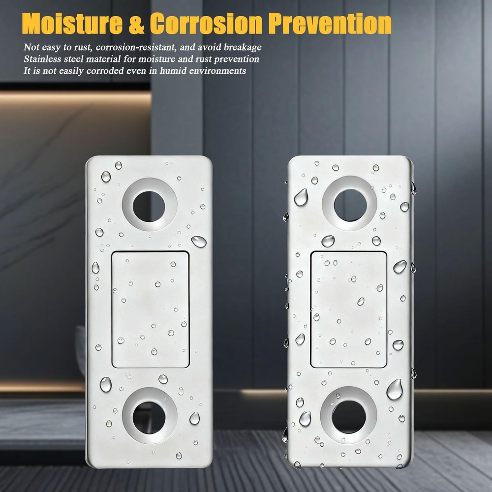 Cabinet Magnetic Catch,Ultra Thin 4 Pack Door Silver