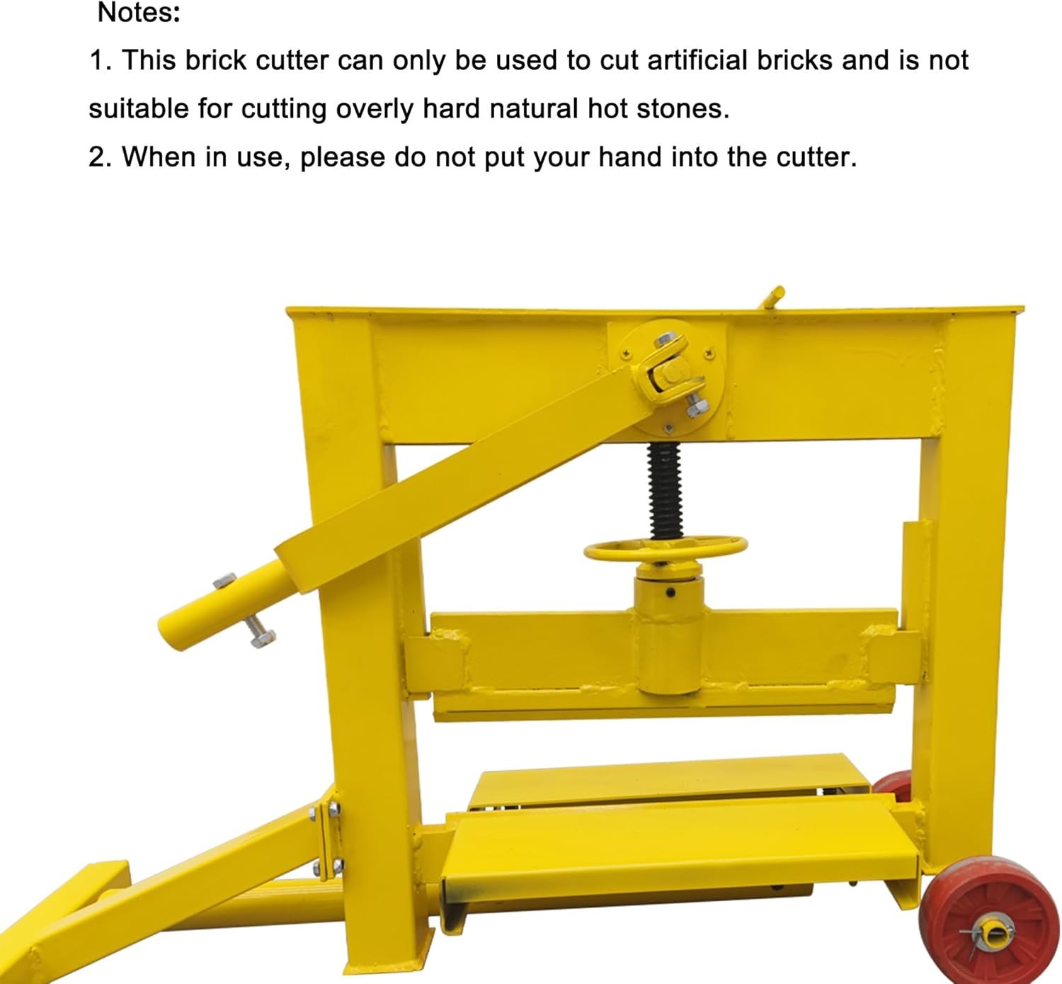 Manual Stone Brick Cutter with Wheels Paving Tool Block Splitter Cutting Machine