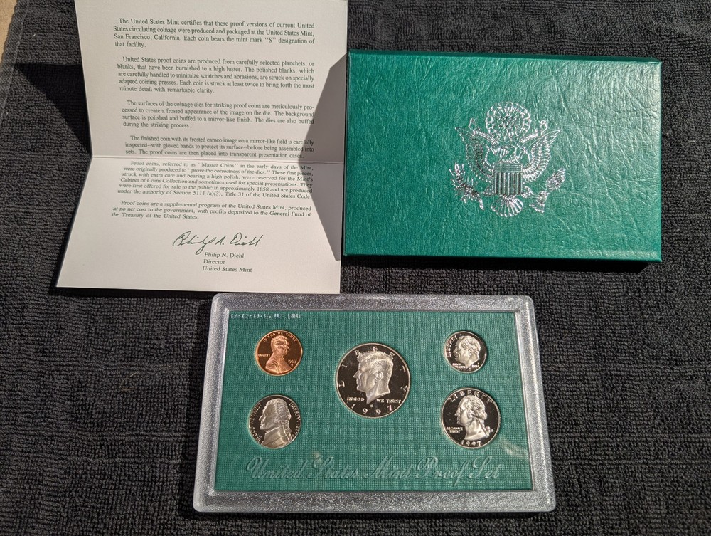 1997 US Proof set OGP COA