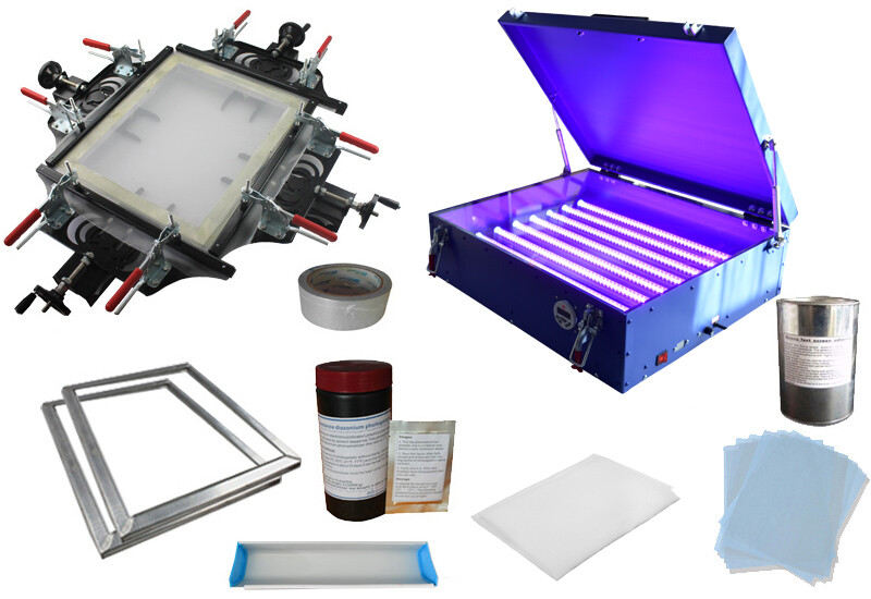 Newest Silk Screen Making System-UV Exposure Unit&Screen Stretcher&Materials