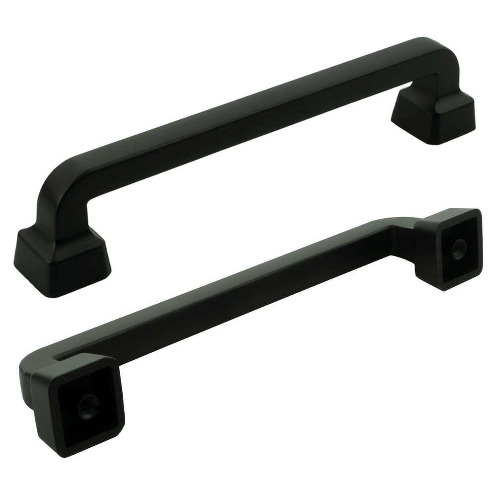Square Matte Black Solid Cabinet Handles Pulls Knobs Kitchen Bathroom Drawer