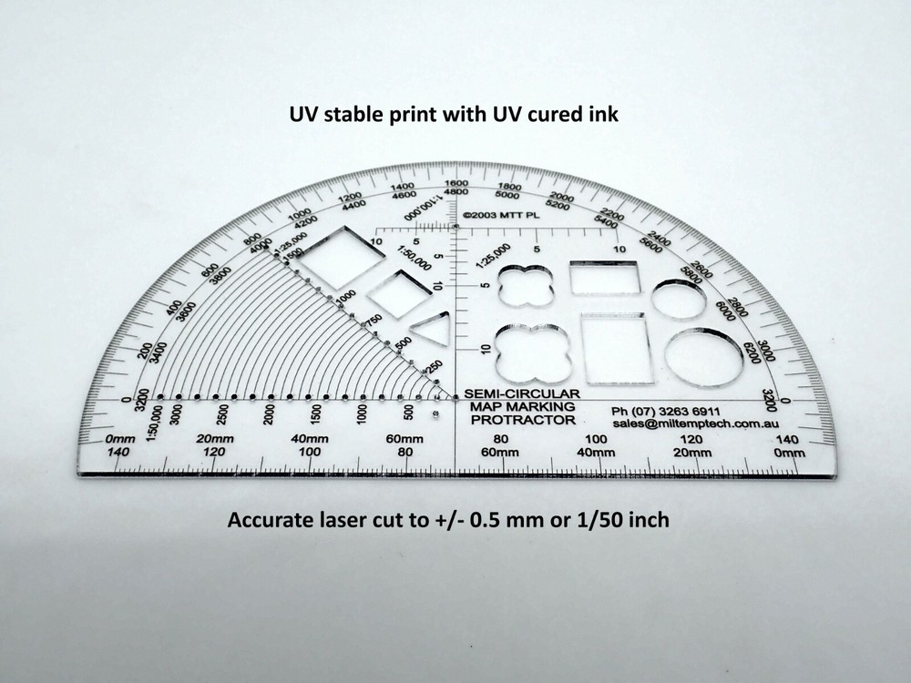 Semi Circular Map Marking Protractor