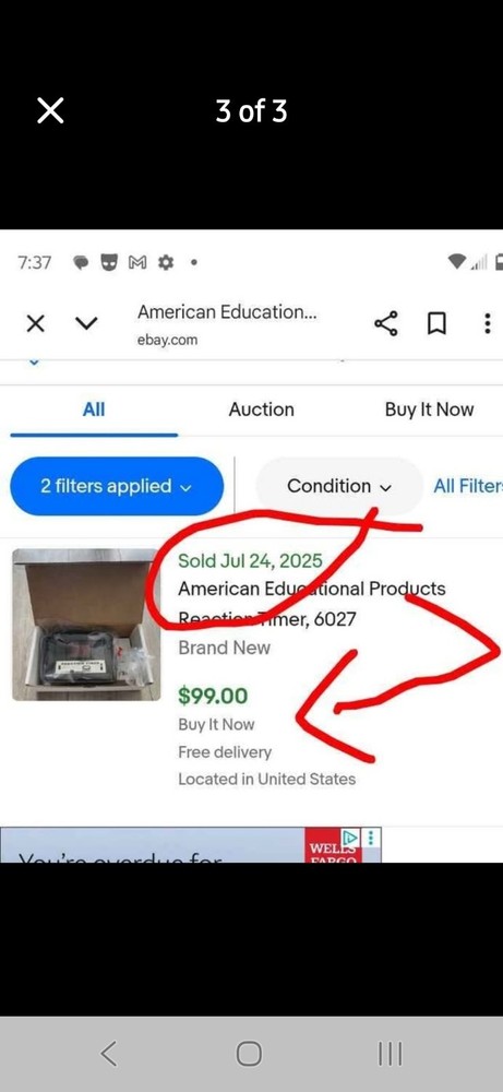 Vintage American Educational Products Reaction Timer