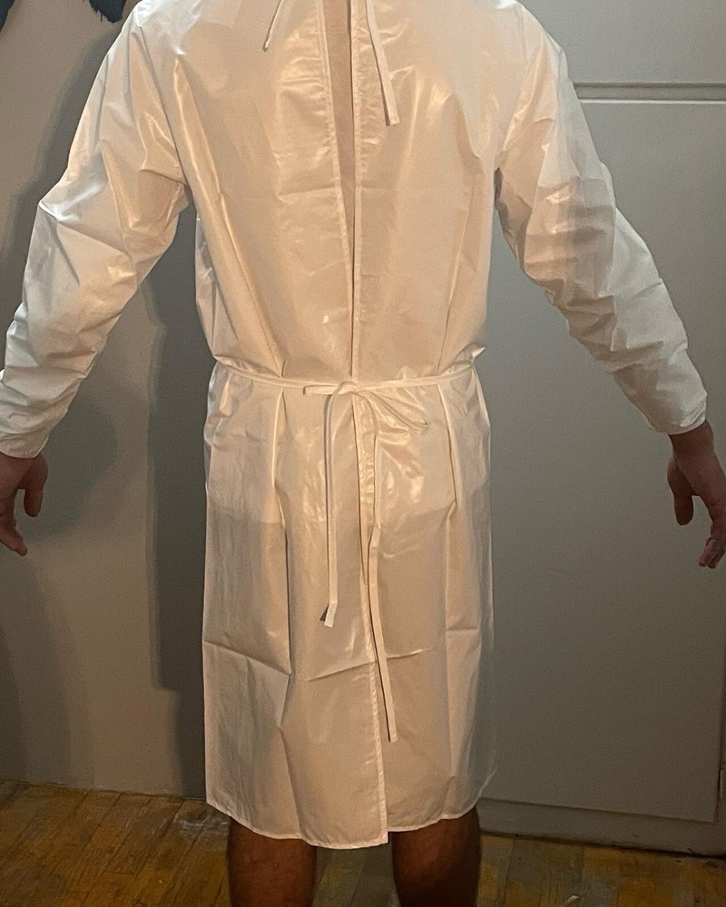 5 Pack AAMI Level 1 Isolation Gown Polyester Washable Reusable S/M
