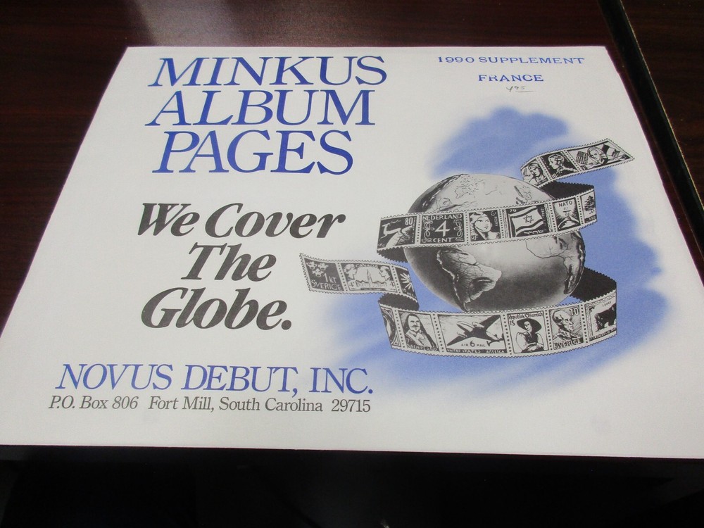 "MINKUS"  ALBUM PAGES 1990  SUPPLEMENT FRANCE   W/FREE SHIPPING!!!