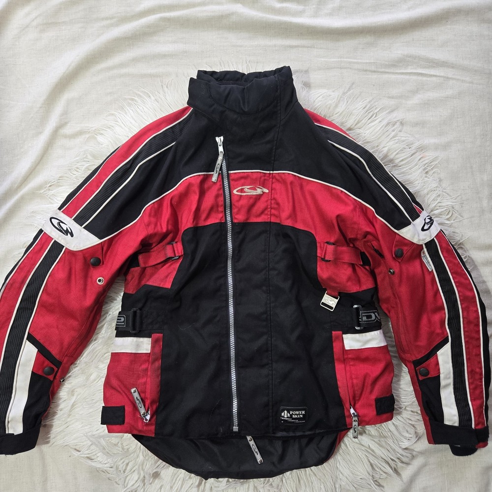 Coldwave Mens Size Large Power Skin Jacket Lined Snowmobile Red Black