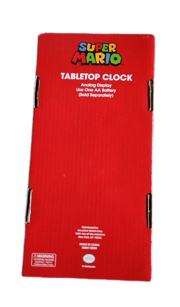 NIB! Retro Nintendo Super Mario Tabletop Clock Battery Powered