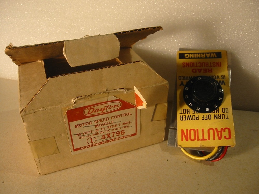 Dayton Speed Control #4X796, 115vac, 5A