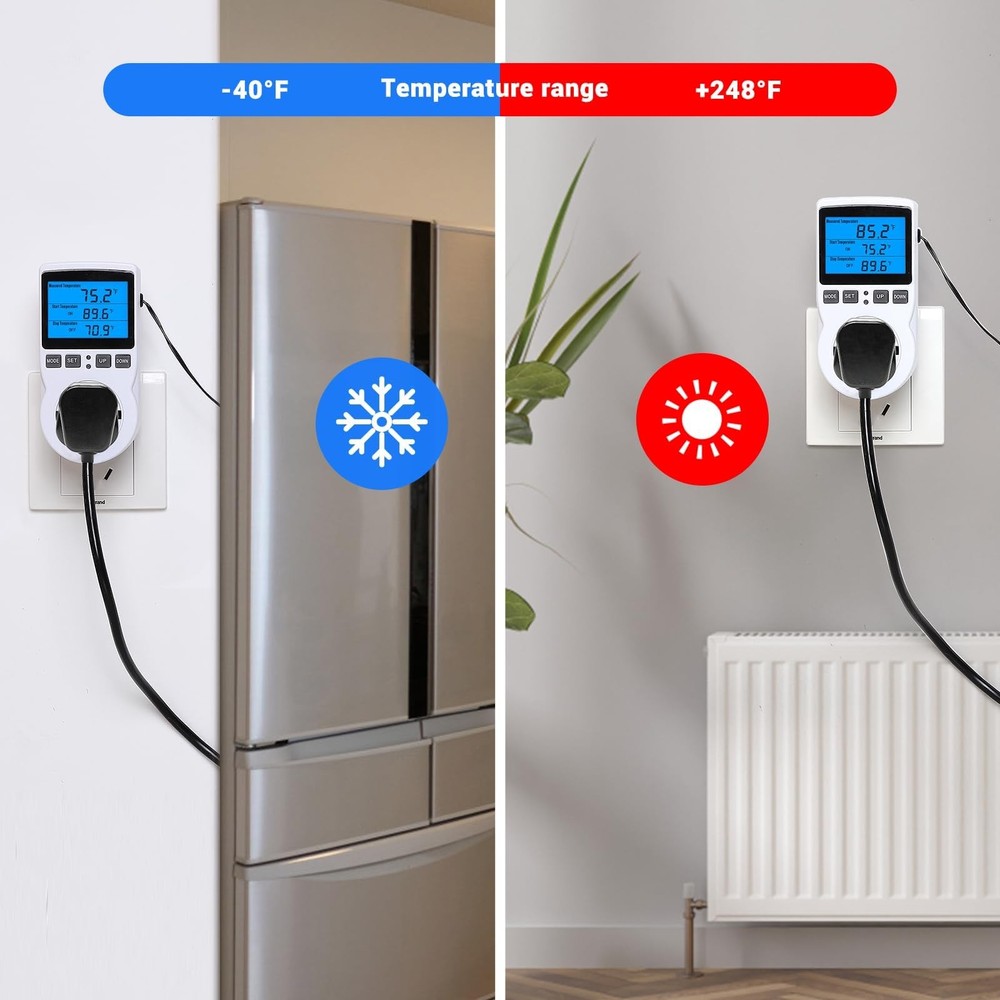 INKBIRDPLUS Plug in Thermostat Temperature one-piece design, Tc/Timer