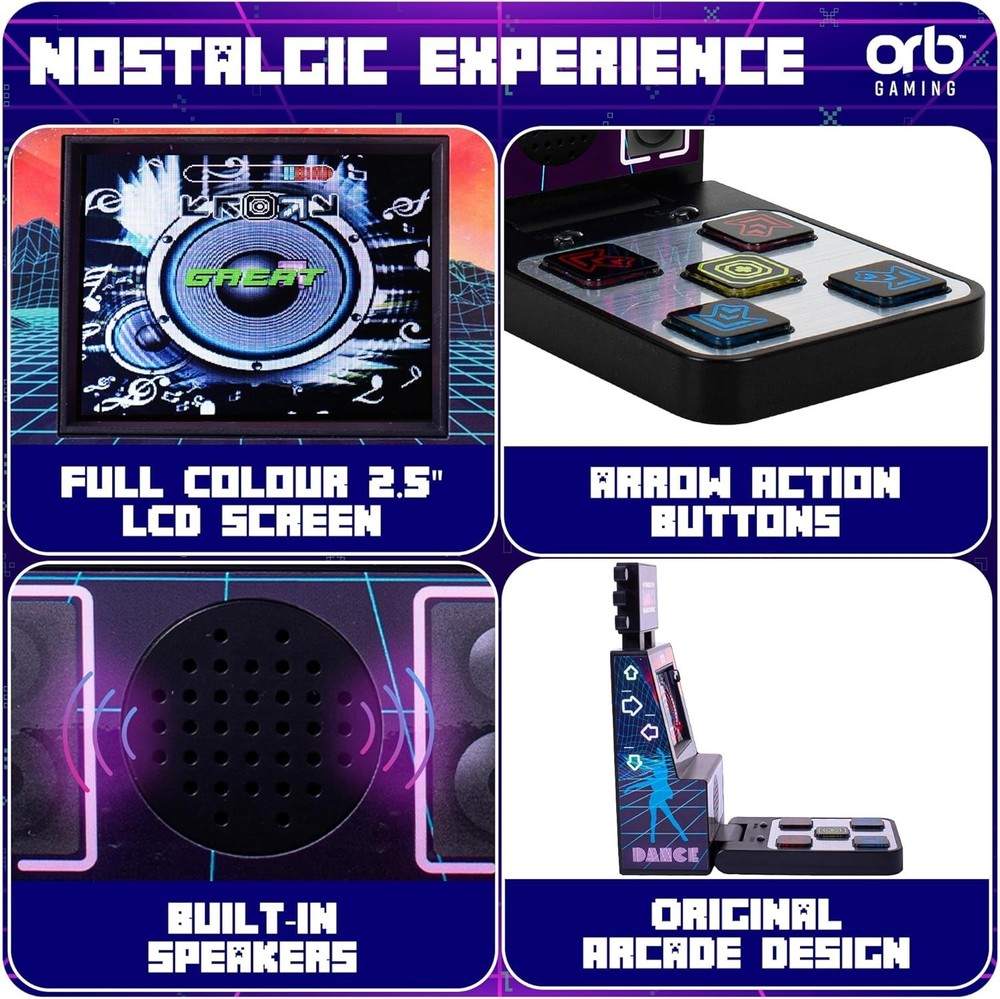 Orb - Mini Finger Dance Arcade Machine, 19 in-Built Songs, 4 Difficulty Level...