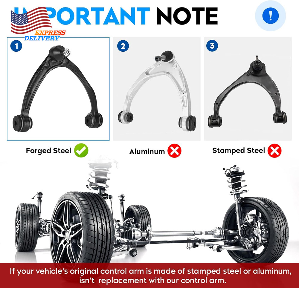 10PCS Front Upper Control Arms for Escalade Chevy Silverado Avalanche Suburban