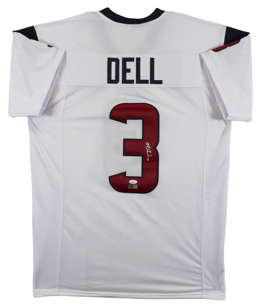 Tank Dell Authentic Signed White Pro Style Jersey Autographed JSA